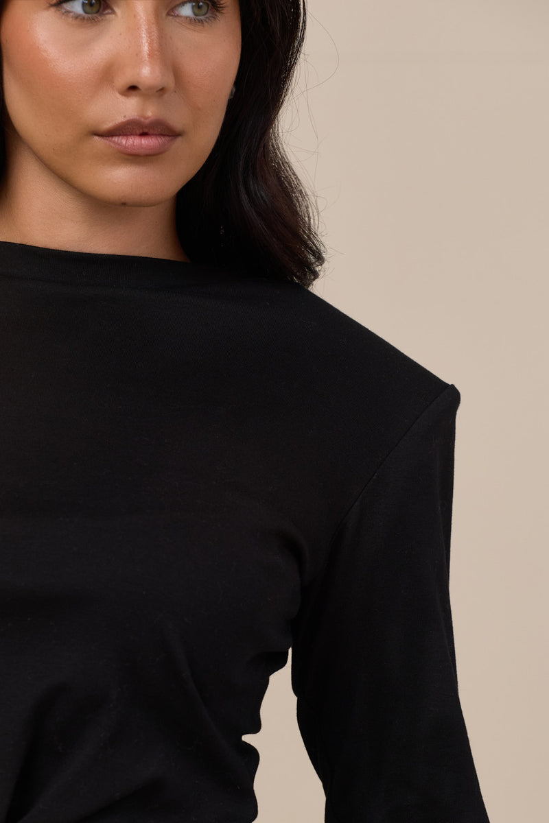 KNOT SO BASIC LONG SLEEVE T-SHIRT | BLACK