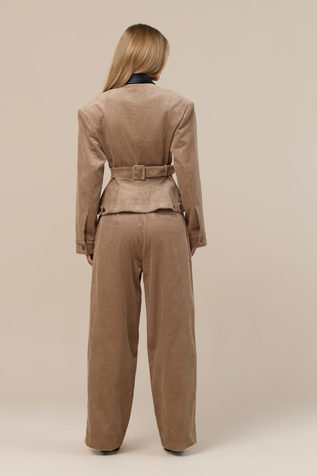 HAMETT CORDUROY CINCHED JACKET | CARAMEL