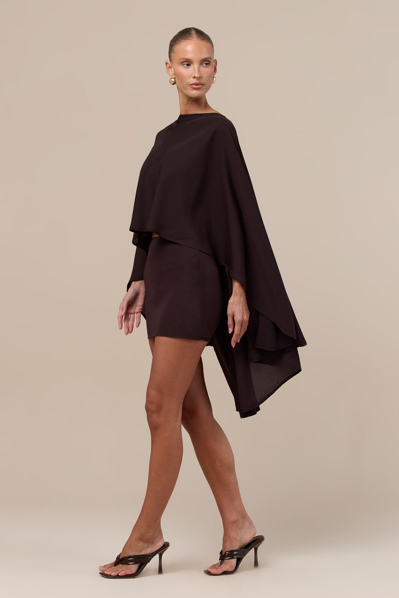 PRIMROSE MINI SKIRT | CHOCOLATE