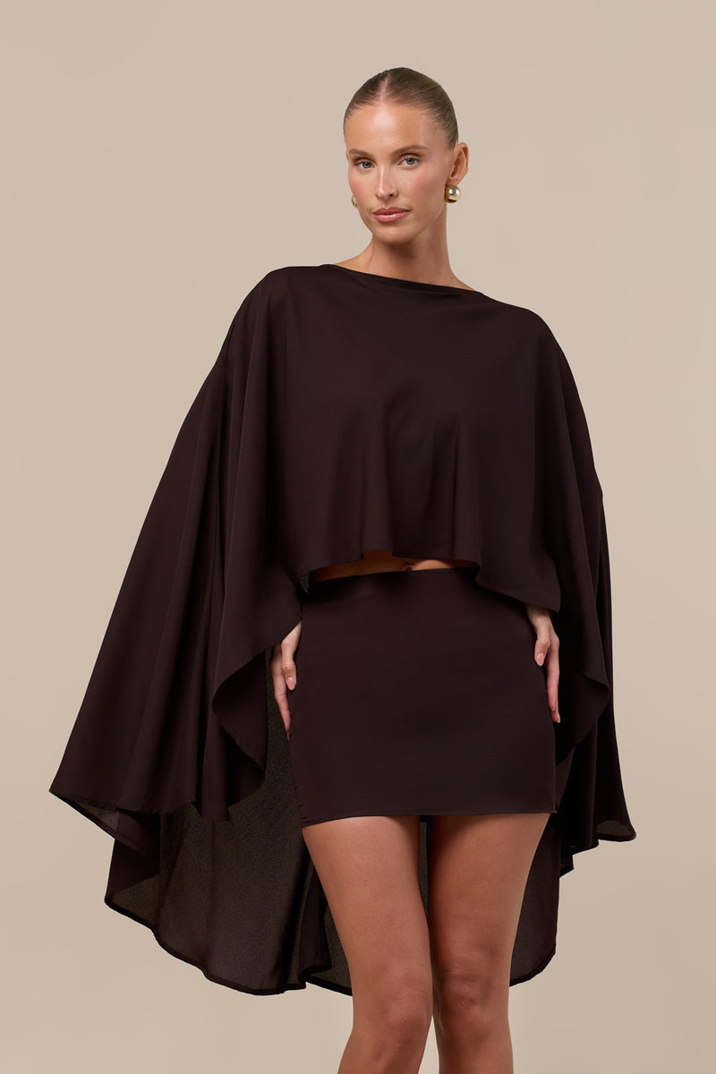 PRIMROSE MINI SKIRT | CHOCOLATE