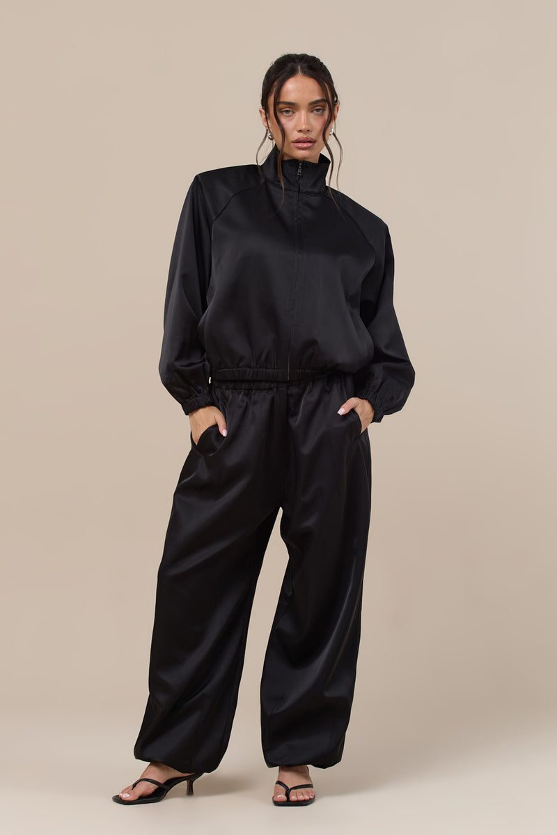 ROUX SATIN TROUSER | BLACK