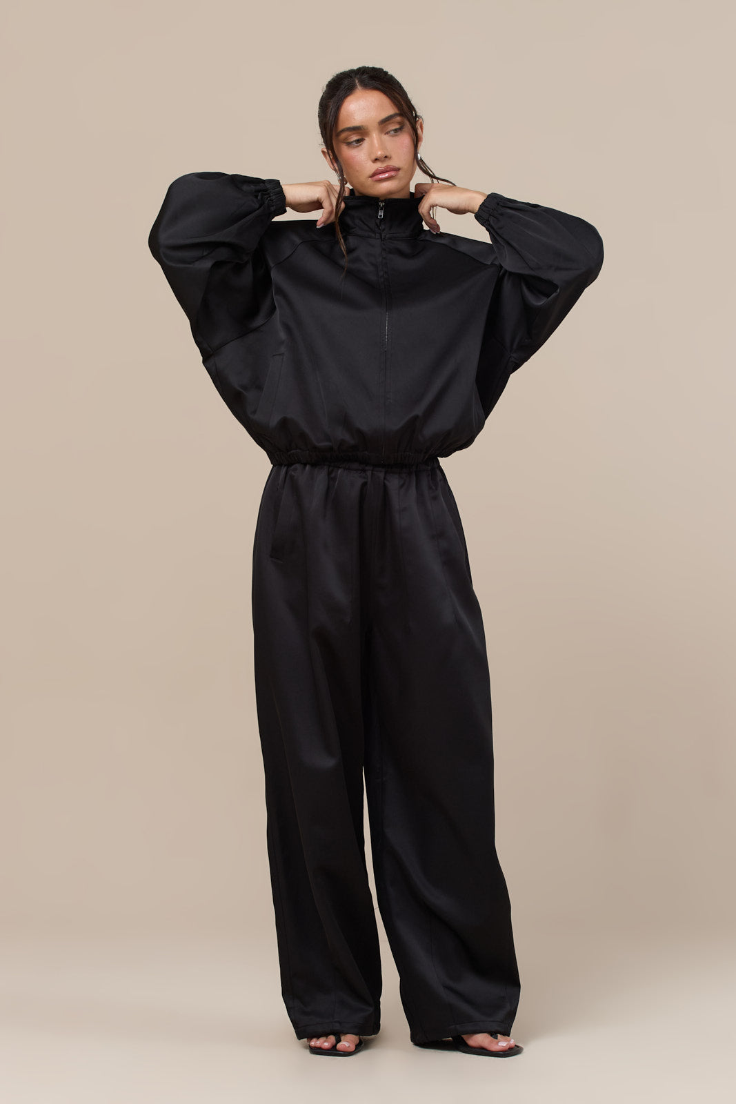 ROUX SATIN TROUSER | BLACK