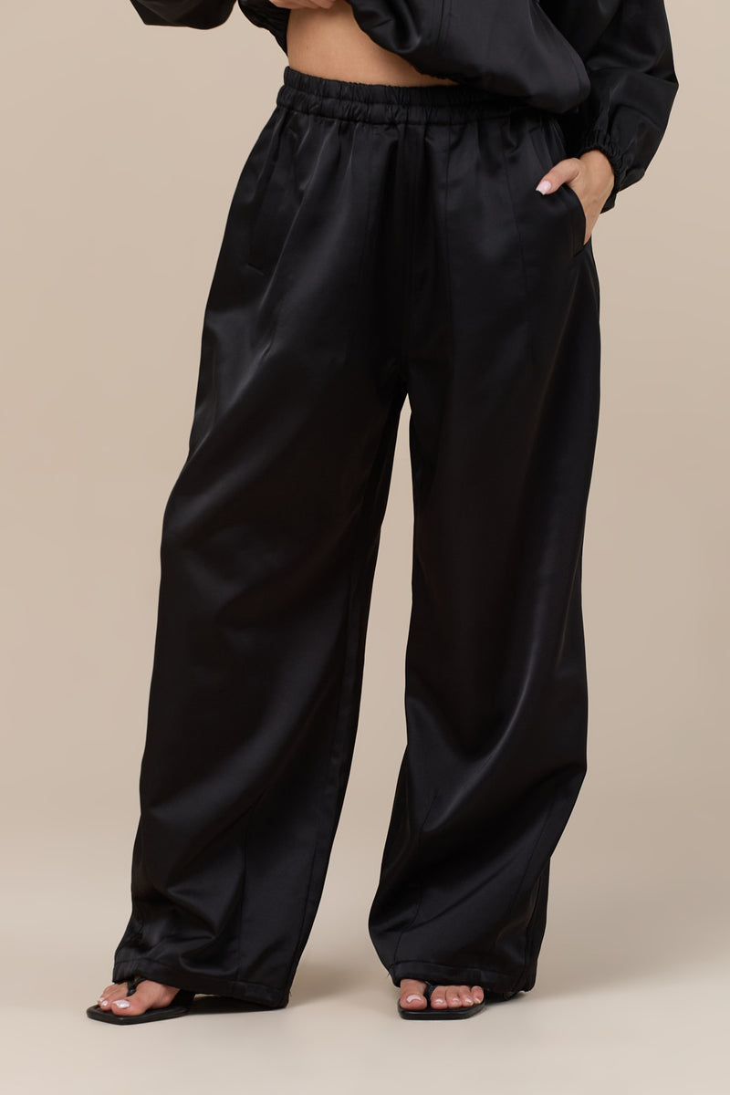 ROUX SATIN TROUSER | BLACK