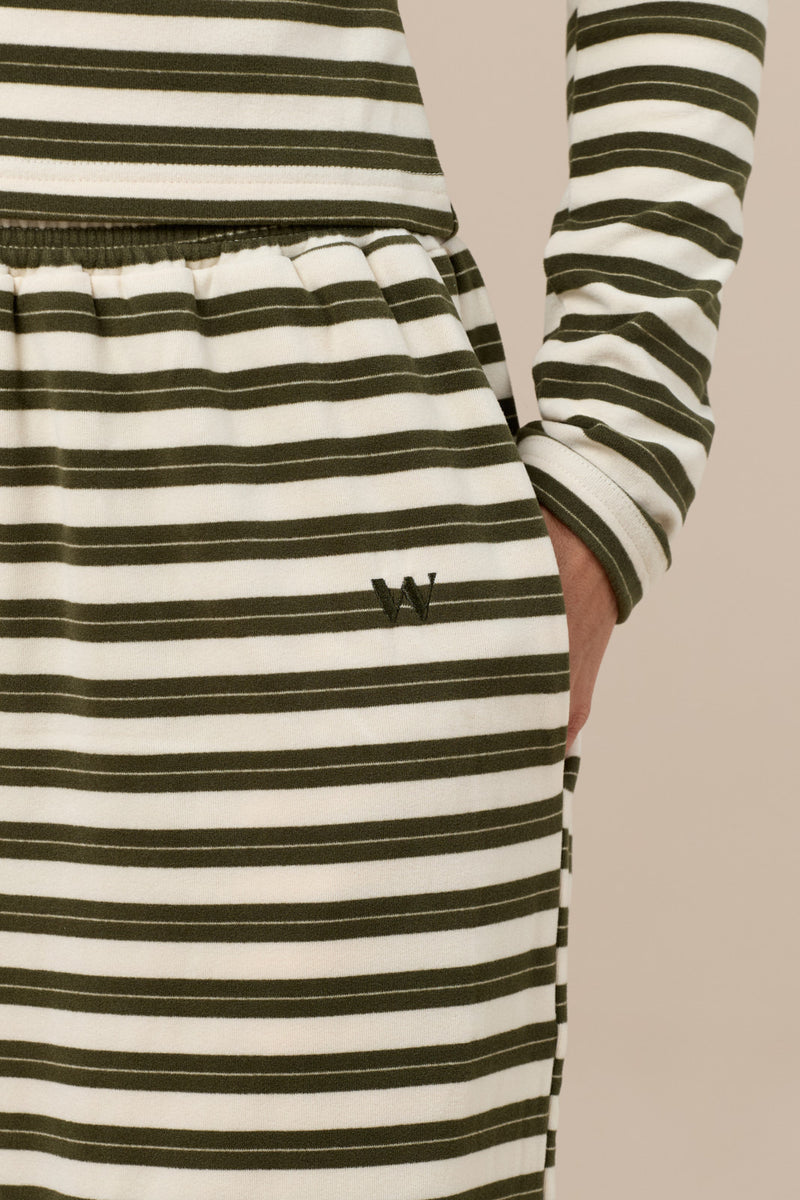 FRANKIE TROUSERS | CREAM & KHAKI STRIPE