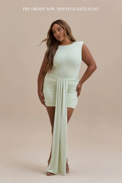 NARA DRAPE MINI SKIRT | MINT