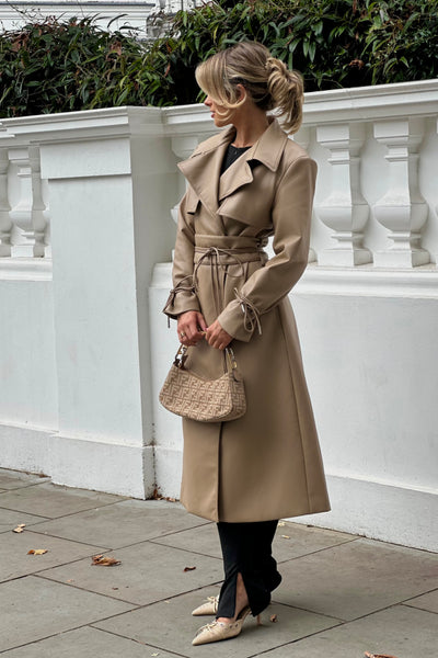 SLOANE TRENCH COAT IN CARAMEL