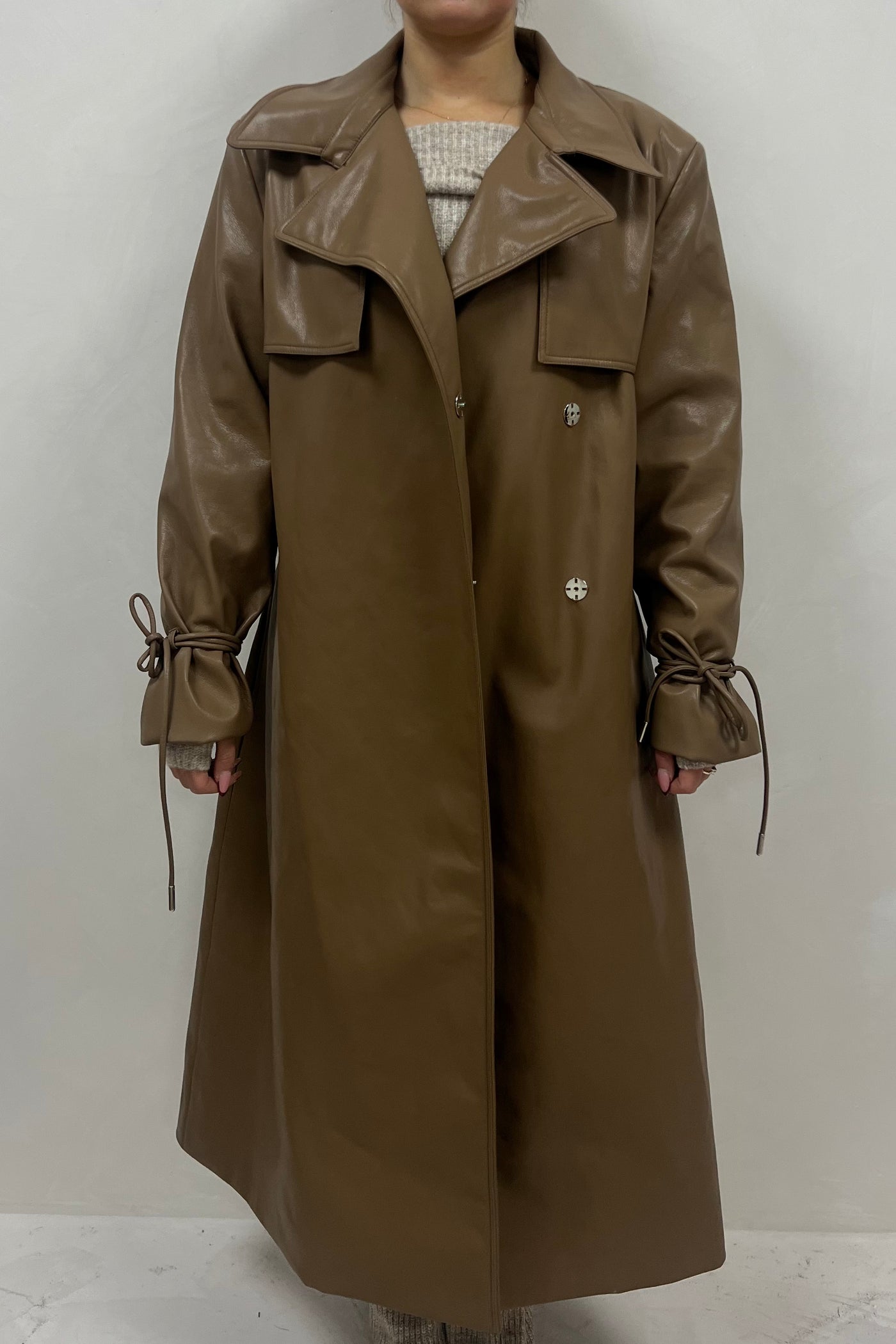 SAMPLE SALE-CHOCOLATE TRENCH SAMPLE S