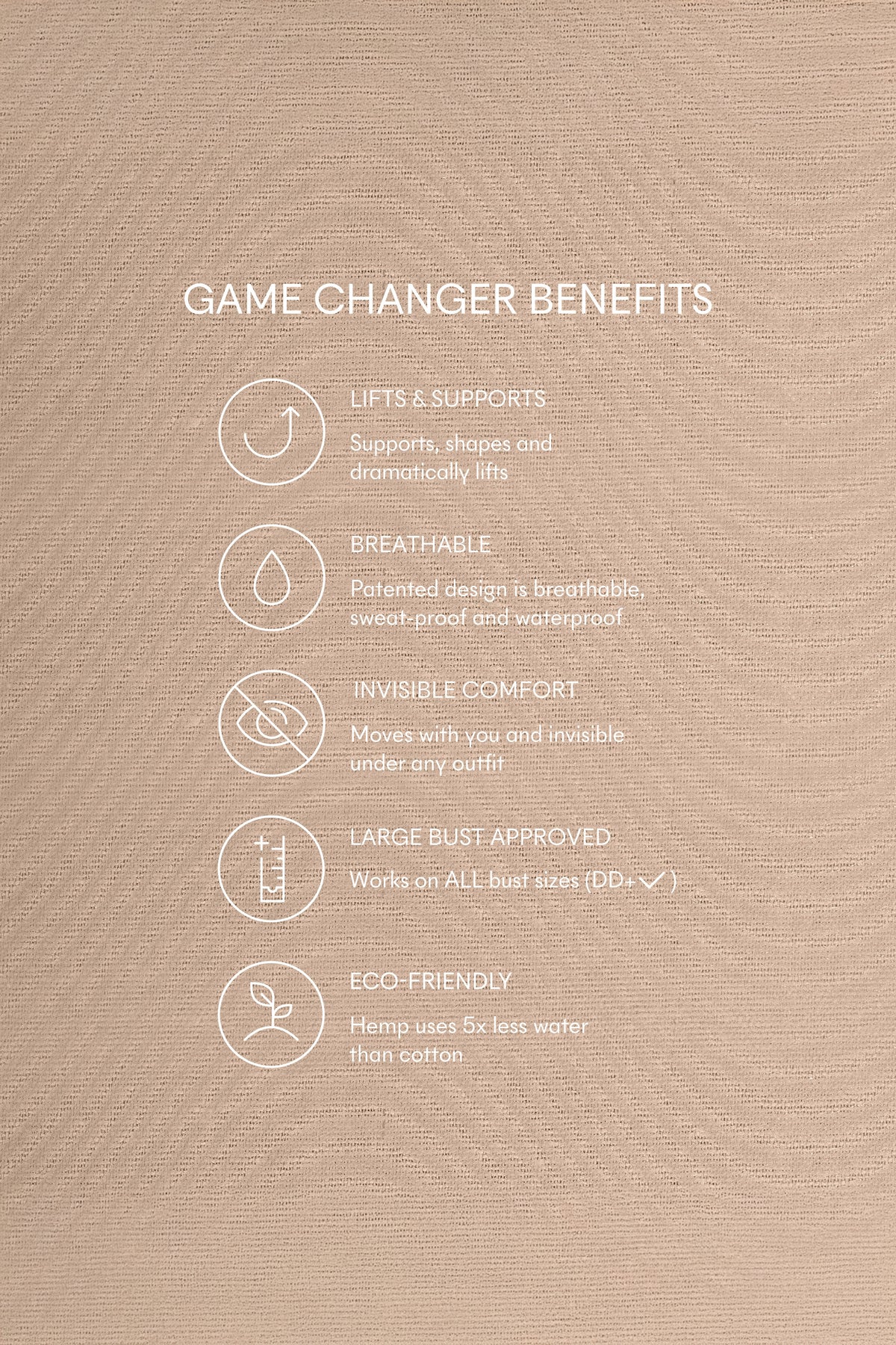 Game Changer | Lift & Shape Adhesive Bra 4pk | No. 3 Buff
