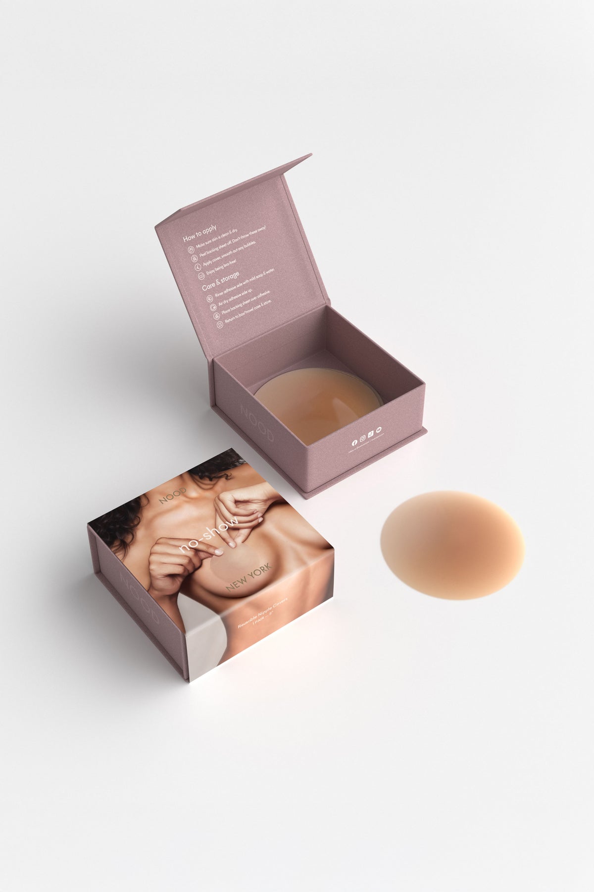 No-Show | Adhesive Nipple Covers | No.5 Soft Tan