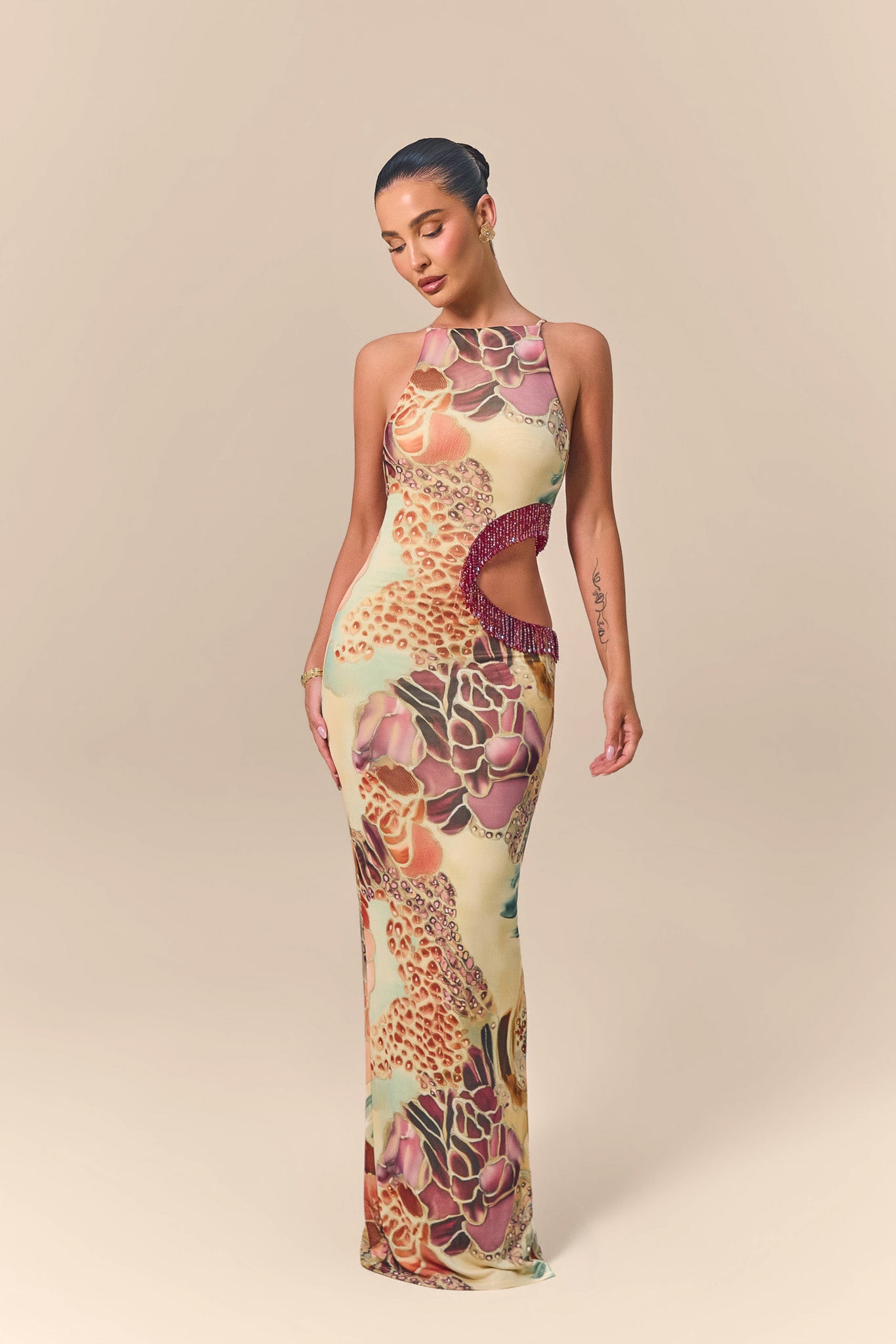 AZURA SCULPT CUT OUT MAXI DRESS | PETAL VEIL