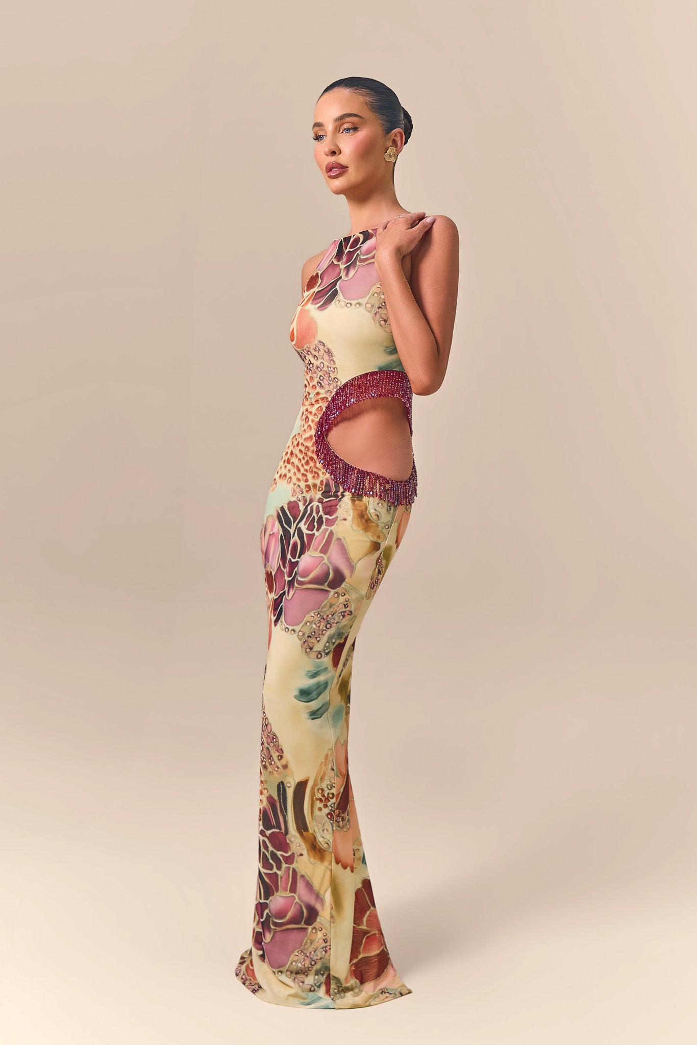 AZURA SCULPT CUT OUT MAXI DRESS | PETAL VEIL