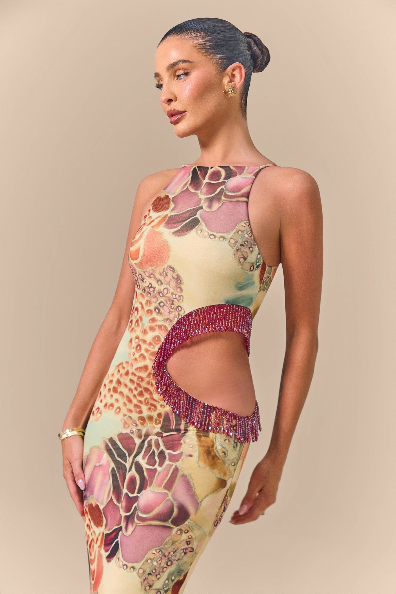 AZURA SCULPT CUT OUT MAXI DRESS | PETAL VEIL