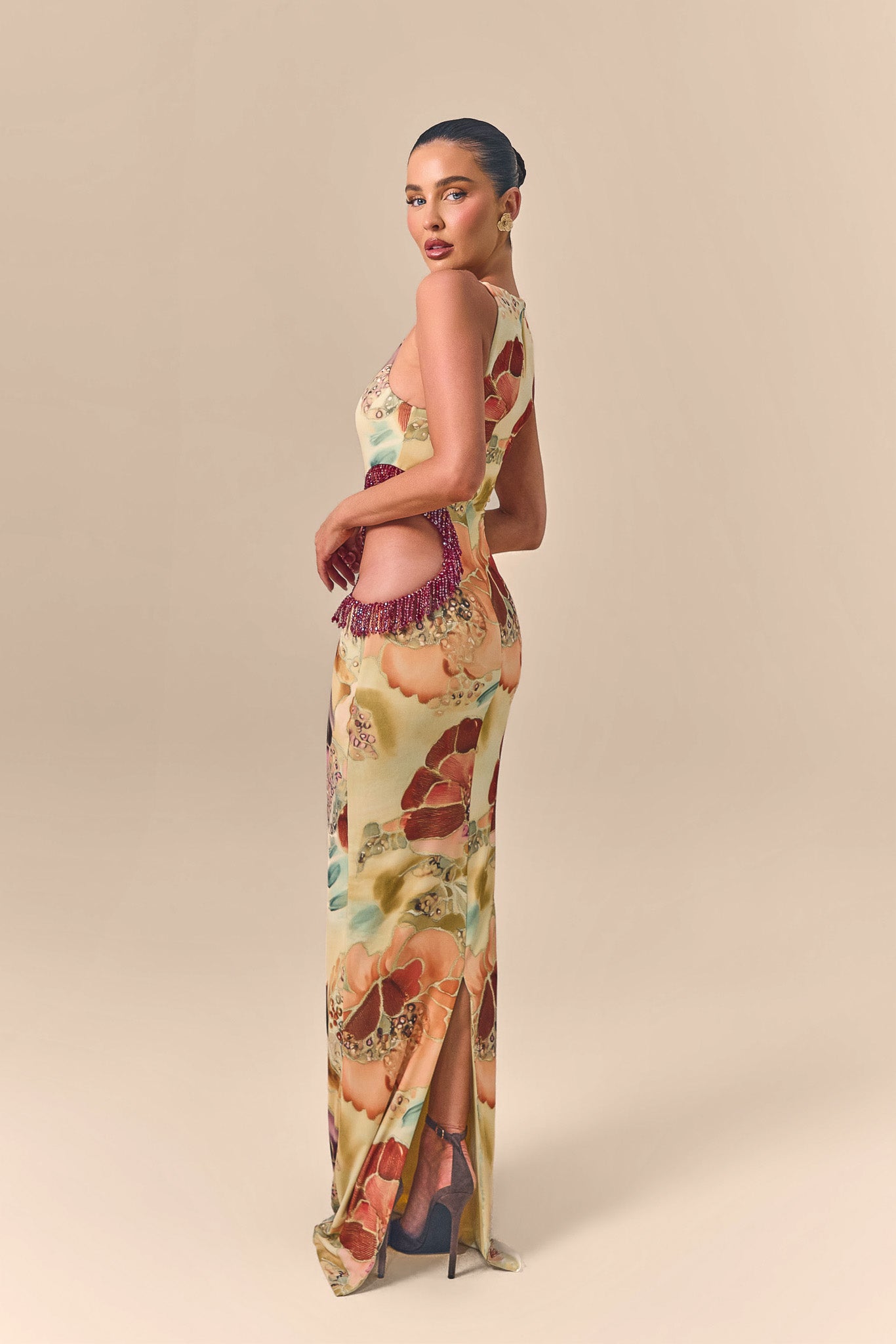 AZURA SCULPT CUT OUT MAXI DRESS | PETAL VEIL