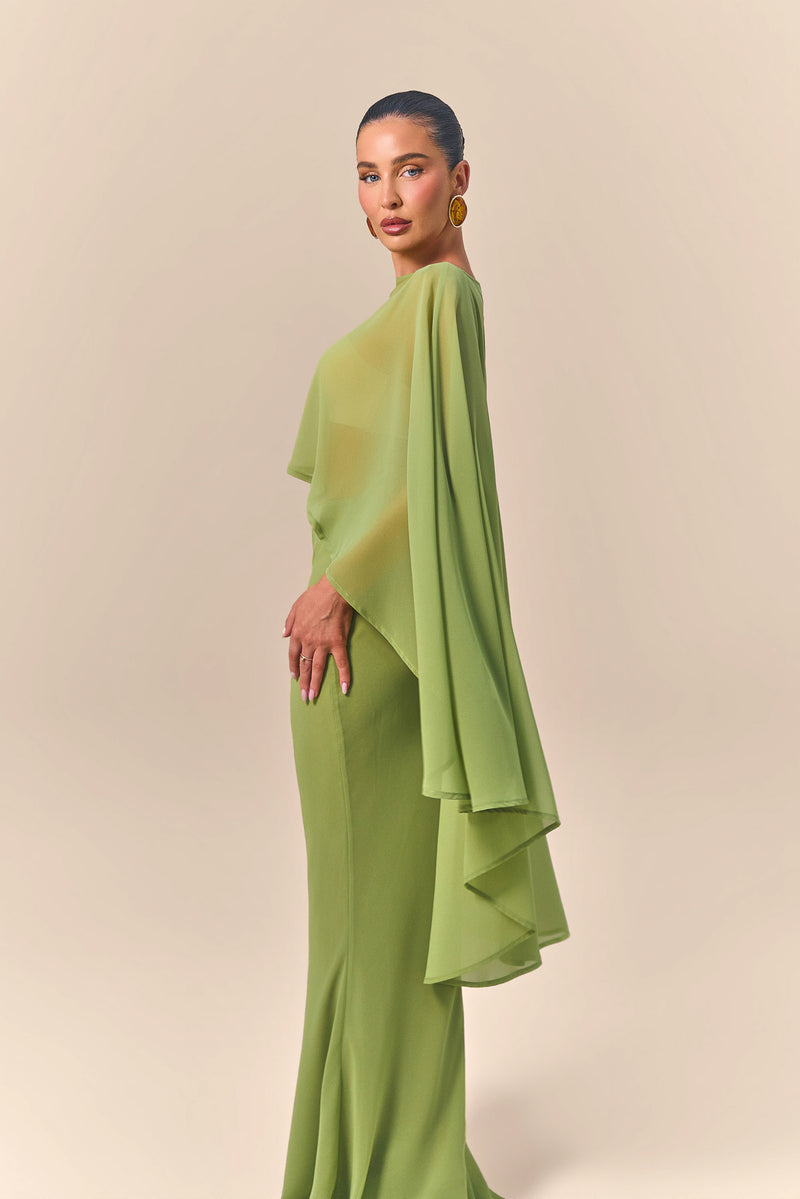 PRIMROSE MAXI SKIRT | GREEN