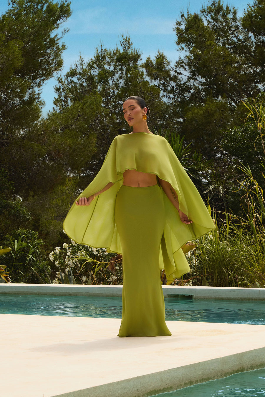 PRIMROSE MAXI SKIRT | GREEN