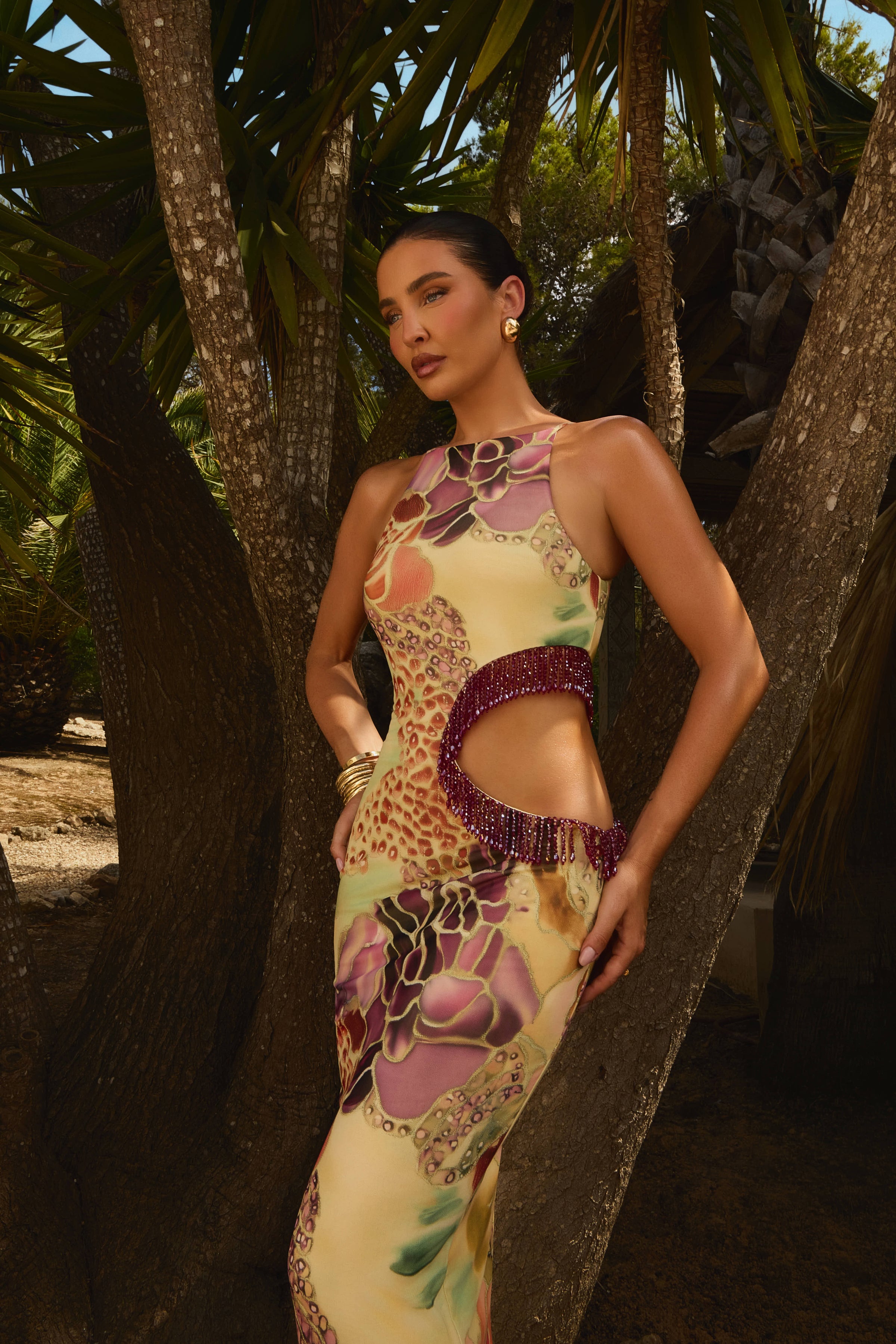 AZURA SCULPT CUT OUT MAXI DRESS | PETAL VEIL