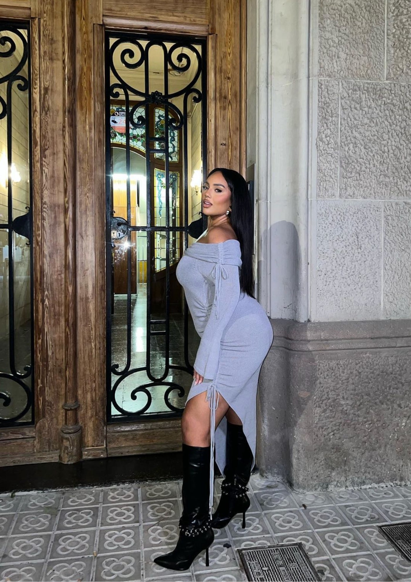 FC SAMANTHA KNIT DRESS | GREY