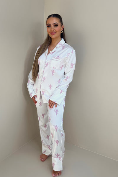 FC PYJAMA SET | BABY PINK CUPID