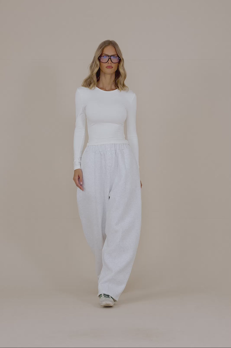 BLAKE BASIC LONG SLEEVE T-SHIRT | WHITE