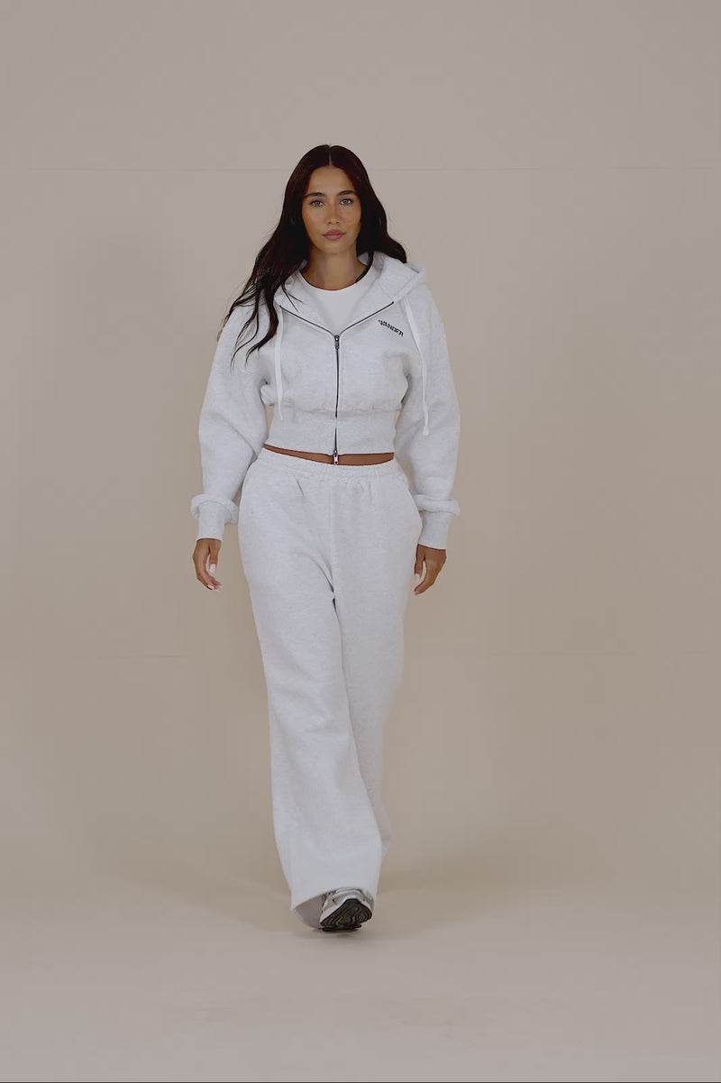 SLOANE OVERSIZED ZIP HOODIE | GREY