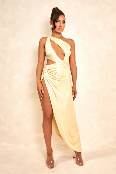 CA CAMILA LUXE DRESS IN CHAMPAGNE
