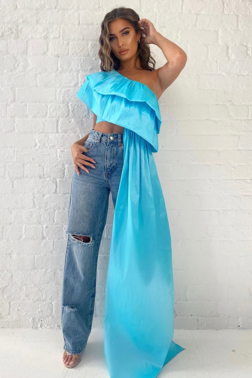 Giselle Luxe Top In Blue