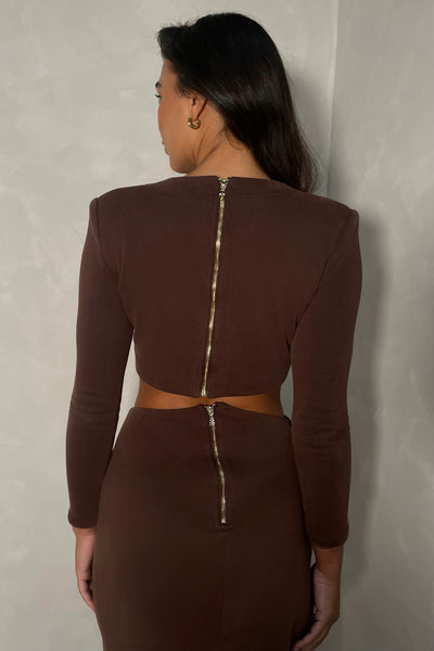 MARGAUX SKIRT IN CHOCOLATE